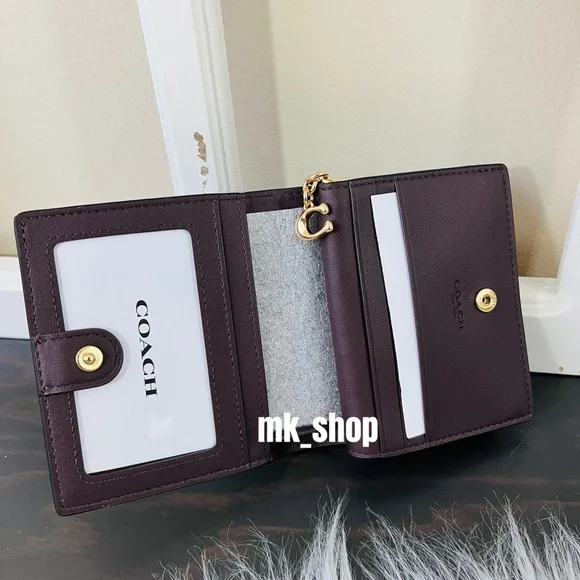 COACH Snap Wallet Signature Canvas Fairytale Rose Print - Picture 7 of 16